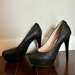Michael Kors glitter sparkle black heels